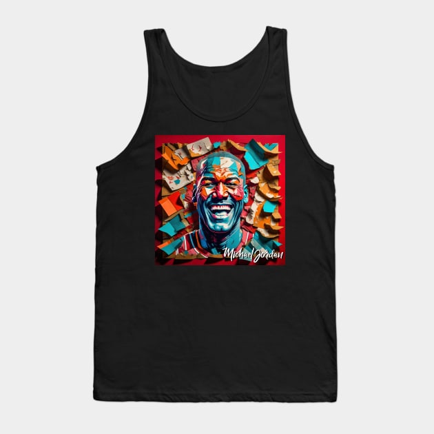 Michael Jordan // Paper Tank Top by Otmr Draws